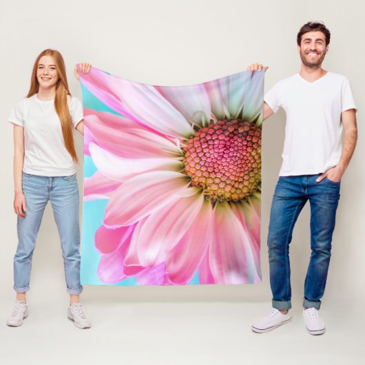 Giant Pink Daisy Fleecedecke (Beispiel)