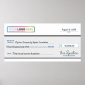 Giant Promotional Check with Business Logo | Poster (Vorne)