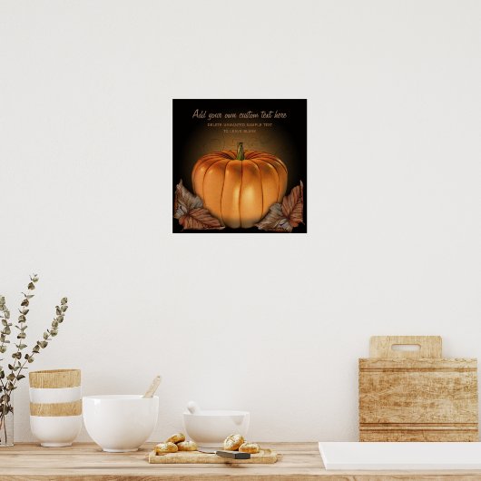 Giant Pumpkin Custom Halloween Poster (Küche)