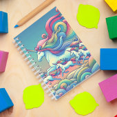 Giant Rainbow Unicorn Fantasy Notebook Notizblock