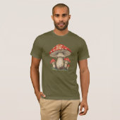 Giant Red Amanita Mushroom - Retro Men's Graphic T-Shirt (Vorne ganz)
