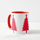 Giant Red Polka Dots Christmas Tree Tasse (Vorderseite Links)