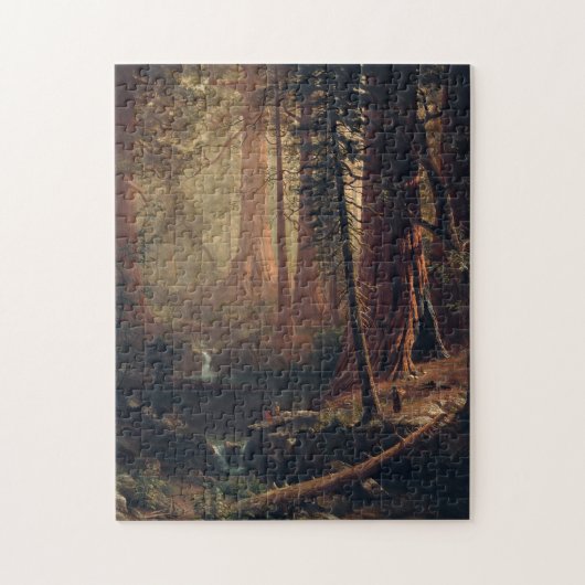 Giant Redwood Trees of California Albert Bierstadt Puzzle (Vertikal)