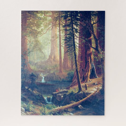 Giant Redwood Trees of California Albert Bierstadt Puzzle (Vertikal)