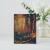 Giant Redwood Trees of California by A. Bierstadt Postkarte (Stehend Vorderseite)