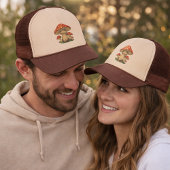 Giant Retro Saucer Mushroom Cluster Graphic Print Truckerkappe