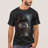 Giant River Otter Cool Otter Pirate T-Shirt (Vorderseite)