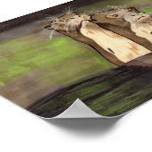 Giant River Otters 12x18 Poster (Ecke)