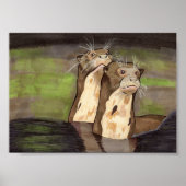 Giant River Otters 12x18 Poster (Vorne)