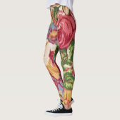 "Giant Rose Vintag Print" Yoga Pant Leggings (Links)