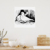 Giant Runt Pigeons Poster (Küche)