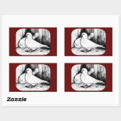 Giant Runt Pigeons Rechteckiger Aufkleber (Blatt)