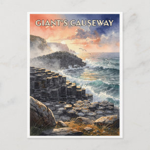 Giant’s Causeway Nordirland Vintage Postkarte