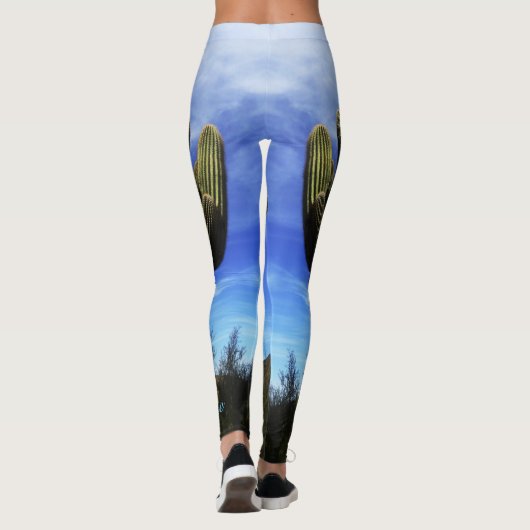 Giant Saguaro Cactus, Leggings, Personalisierte Na Leggings (Rückseite)