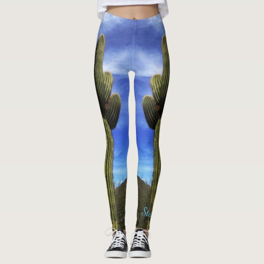 Giant Saguaro Cactus, Leggings, Personalisierte Na Leggings (Vorderseite)