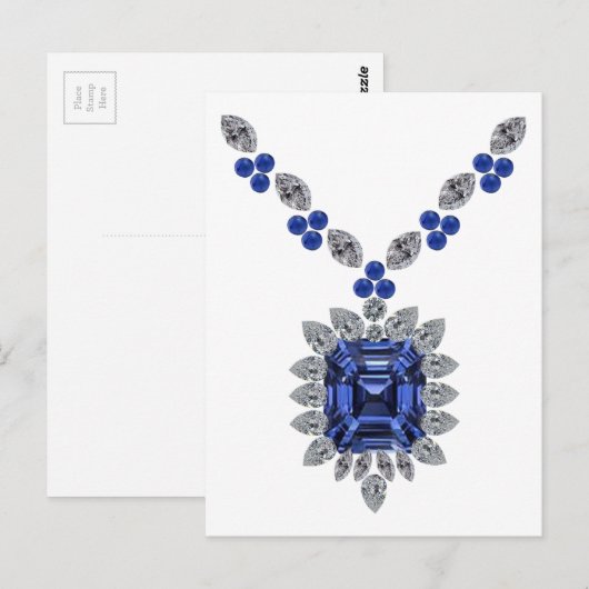 Giant Sapphire Postkarte (Vorne/Hinten)