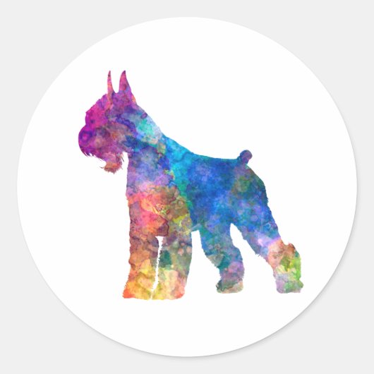 Giant Schnauzer 01-2 Runder Aufkleber (Vorderseite)