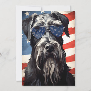 Giant Schnauzer 4. Juli Unabhängigkeitstag Feiertagskarte