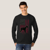 Giant Schnauzer Dog  American Flag 4th Of July T-Shirt (Vorne ganz)