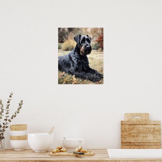 Giant Schnauzer Dog Art Print Poster (Küche)