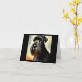 Giant Schnauzer Dog Karte (Gelbe Blume)