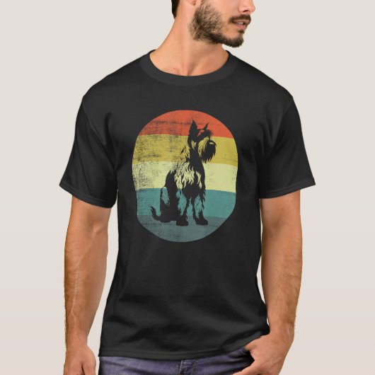 Giant Schnauzer Dog Retro Style T-Shirt (Vorderseite)