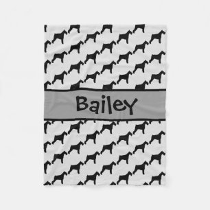 Giant Schnauzer Dog Silhouette CUSTOM Fleecedecke