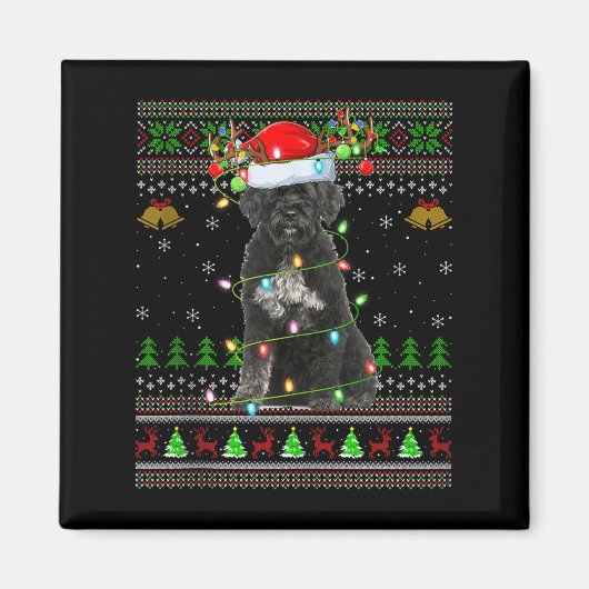 Giant Schnauzer Dog Ugly Christmas Sweaters Holida Magnet (Vorne)
