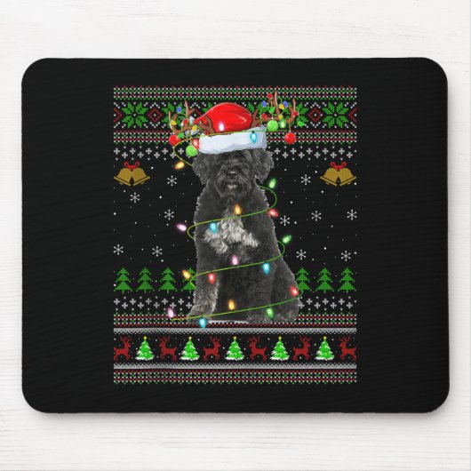 Giant Schnauzer Dog Ugly Christmas Sweaters Holida Mousepad (Vorne)