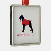 Giant Schnauzer Frohe Weihnachtsgestaltung Ornament Aus Metall (Rechts)