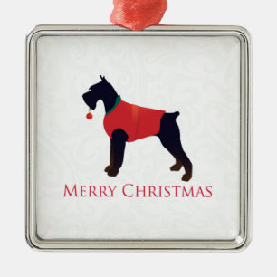 Giant Schnauzer Frohe Weihnachtsgestaltung Ornament Aus Metall
