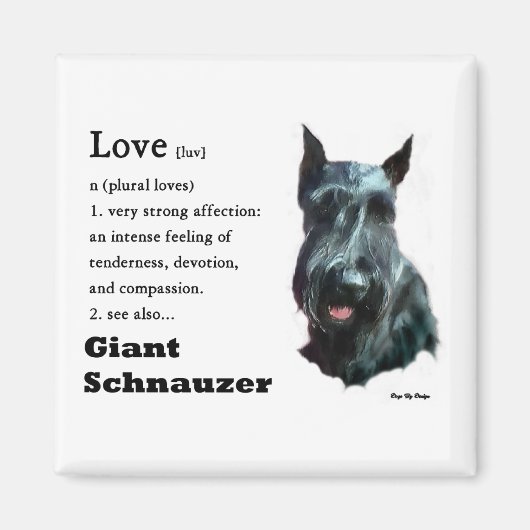 Giant Schnauzer Gaben Magnet (Vorne)