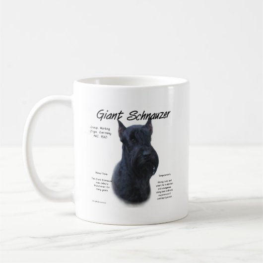 Giant Schnauzer Geschichtsdesign Kaffeetasse (Links)