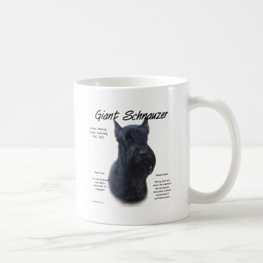 Giant Schnauzer Geschichtsdesign Kaffeetasse (Rechts)