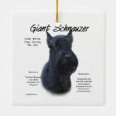 Giant Schnauzer Geschichtsdesign Keramikornament (Rückseite)