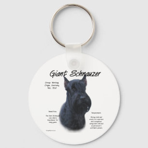 Giant Schnauzer Geschichtsdesign Schlüsselanhänger