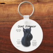 Giant Schnauzer Geschichtsdesign Schlüsselanhänger (Vorderseite)