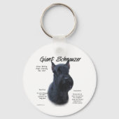 Giant Schnauzer Geschichtsdesign Schlüsselanhänger (Rückseite)