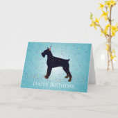 Giant Schnauzer Happy Birthday Design Karte (Gelbe Blume)