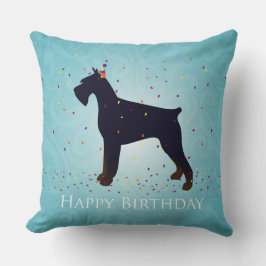 Giant Schnauzer Happy Birthday Design Kissen