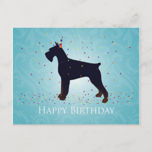 Giant Schnauzer Happy Birthday Design Postkarte