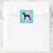 Giant Schnauzer Happy Birthday Design Quadratischer Aufkleber (Tasche)