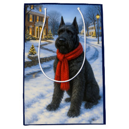 Giant Schnauzer Holiday  Mittlere Geschenktüte