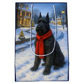 Giant Schnauzer Holiday  Mittlere Geschenktüte (Rückseite)