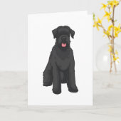 Giant Schnauzer Karte (Gelbe Blume)