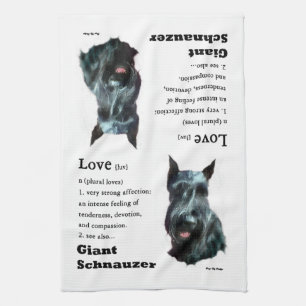 Giant Schnauzer Liebe ist Geschenke Küchentuch