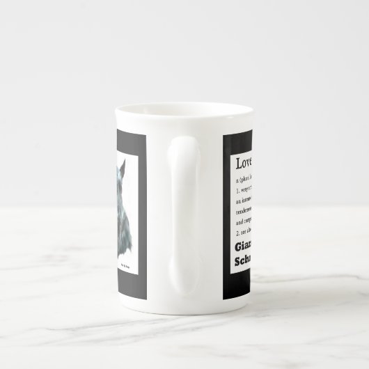 Giant Schnauzer Liebe ist Geschenke Porzellantasse (Rückseite)