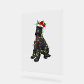 Giant Schnauzer Lover Xmas Santa Giant Schnauzer C Acrylschild (Winkel)
