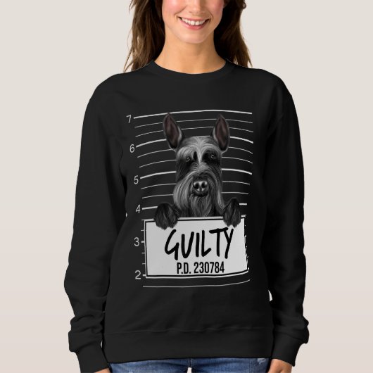 Giant Schnauzer Mugshot Guilty Dog Sweatshirt (Vorderseite)