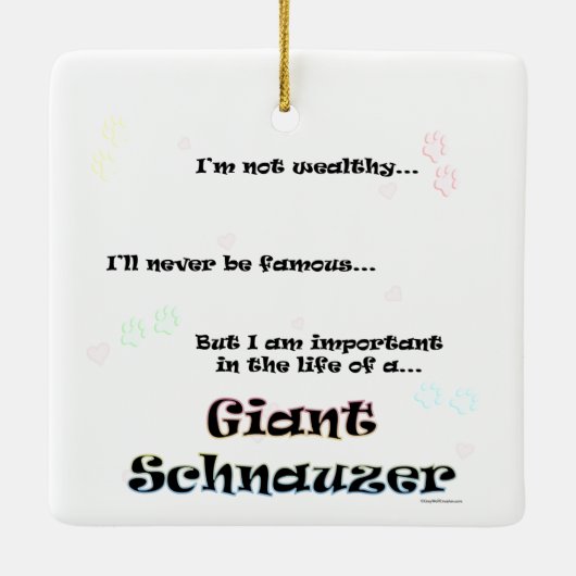 Giant Schnauzer Ornament (Rückseite)